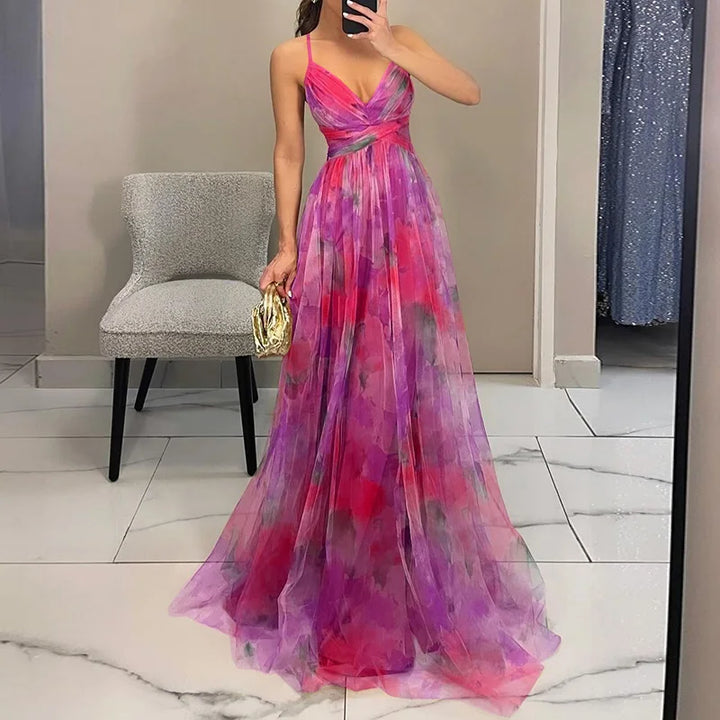Giselle | Maxi vestido encantador con estampado floral