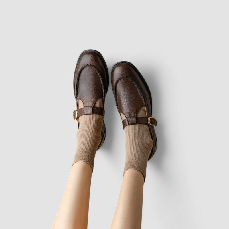 Ariana - Zapatos ortopédicos Mary Jane con punta cuadrada