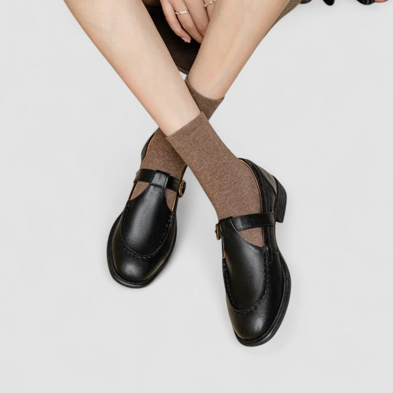 Ariana - Zapatos ortopédicos Mary Jane con punta cuadrada