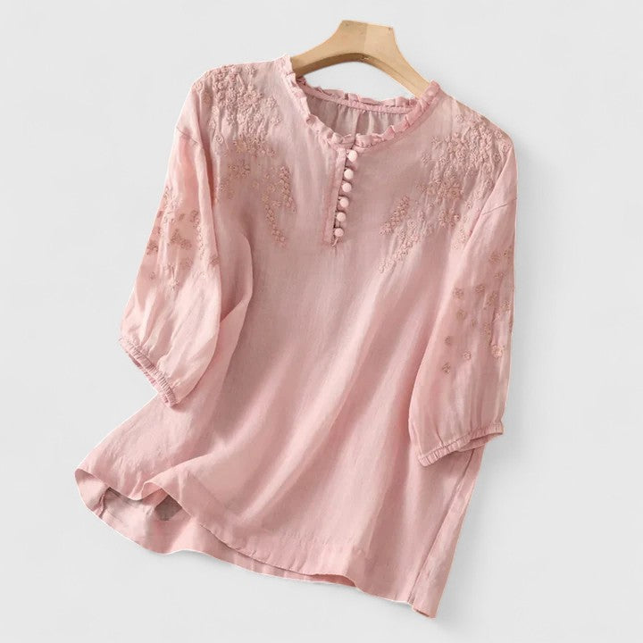 Élise | Blusa Elegante con Botones