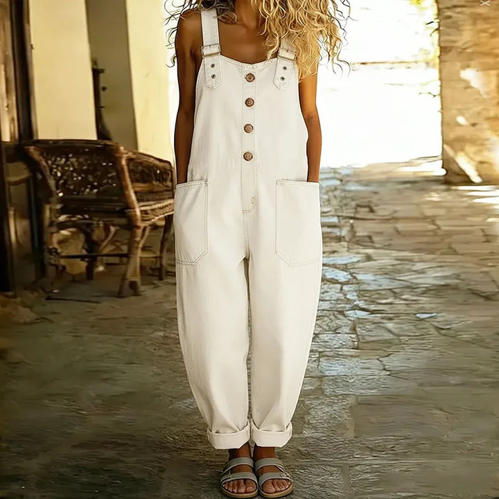 Madeleine - Mono Vintage de Algodón Suave con Aspecto de Denim | Total Look Tendencia