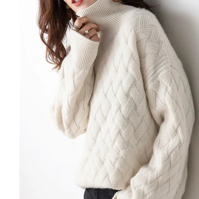 Adelaida | Jersey oversize de cuello alto de punto de ochos