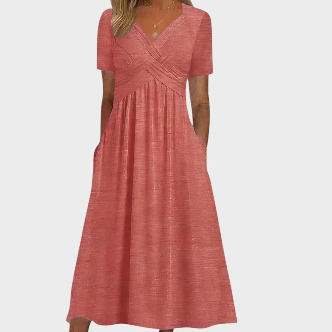 Teresa - Vestido cómodo con escote en V