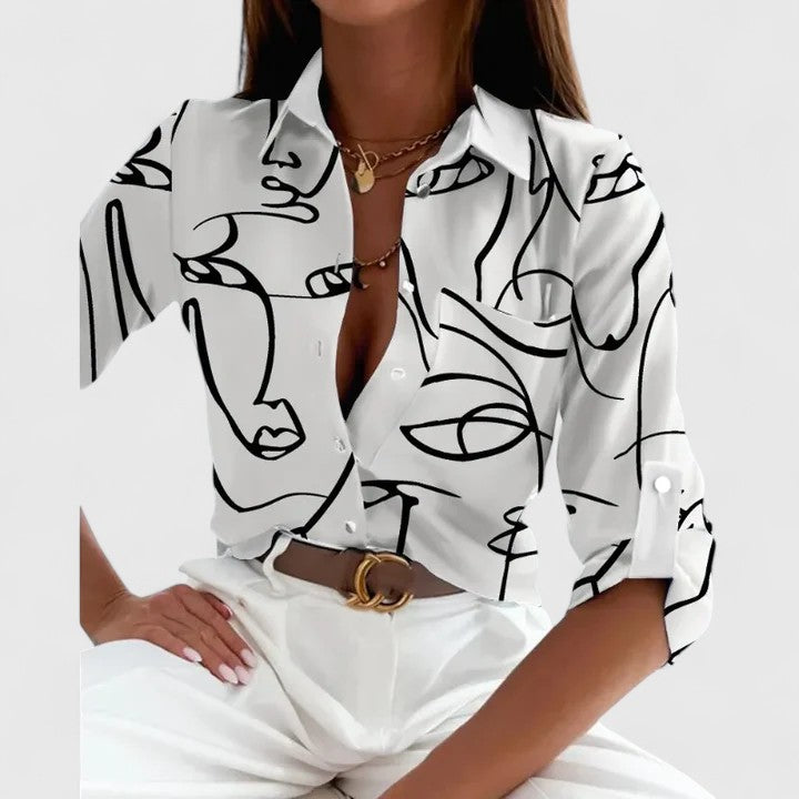 Élodie | Blusa Elegante de Manga Larga