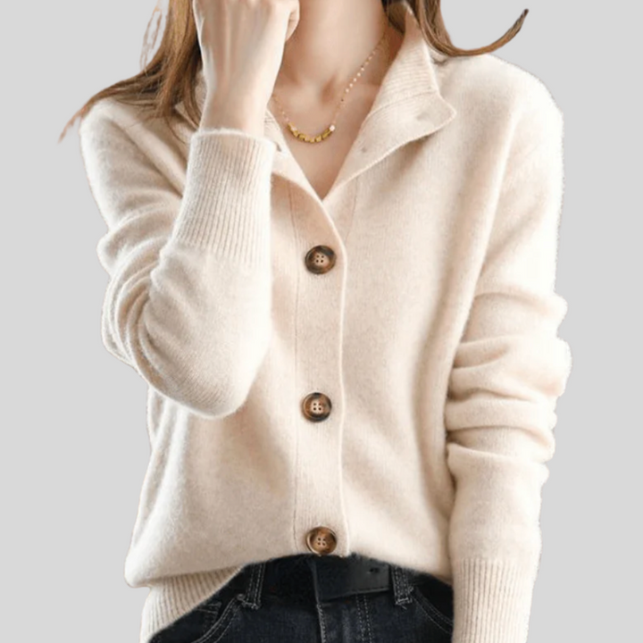Stéphanie | Cardigan de Cachemira Estilo Retro