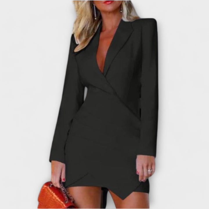 Gabriela - Vestido blazer elegante con escote profundo