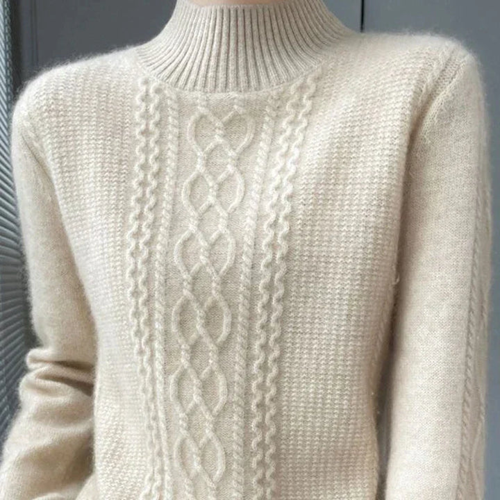 Blanche | Jersey de cuello alto de punto de ochos