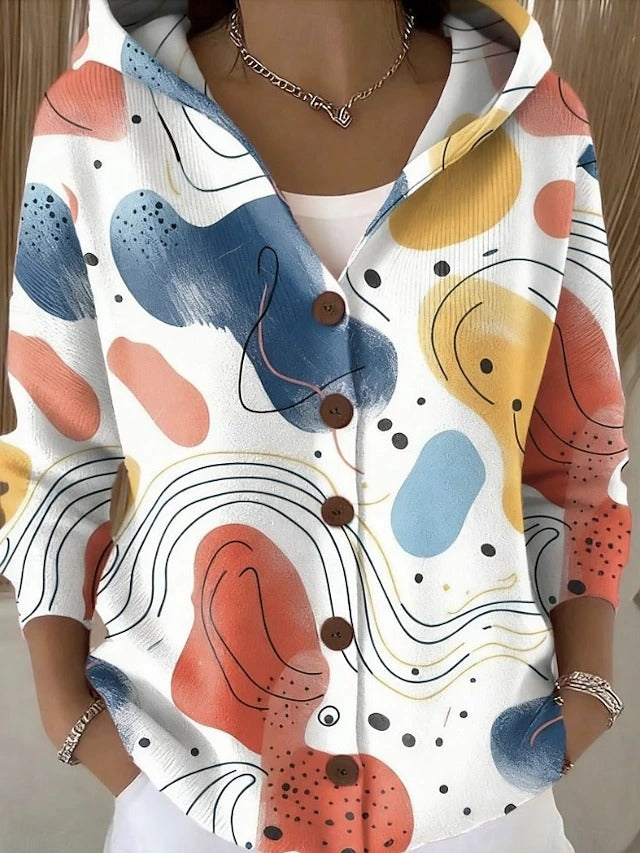 Opale | Camisa con Capucha Estampado Artístico