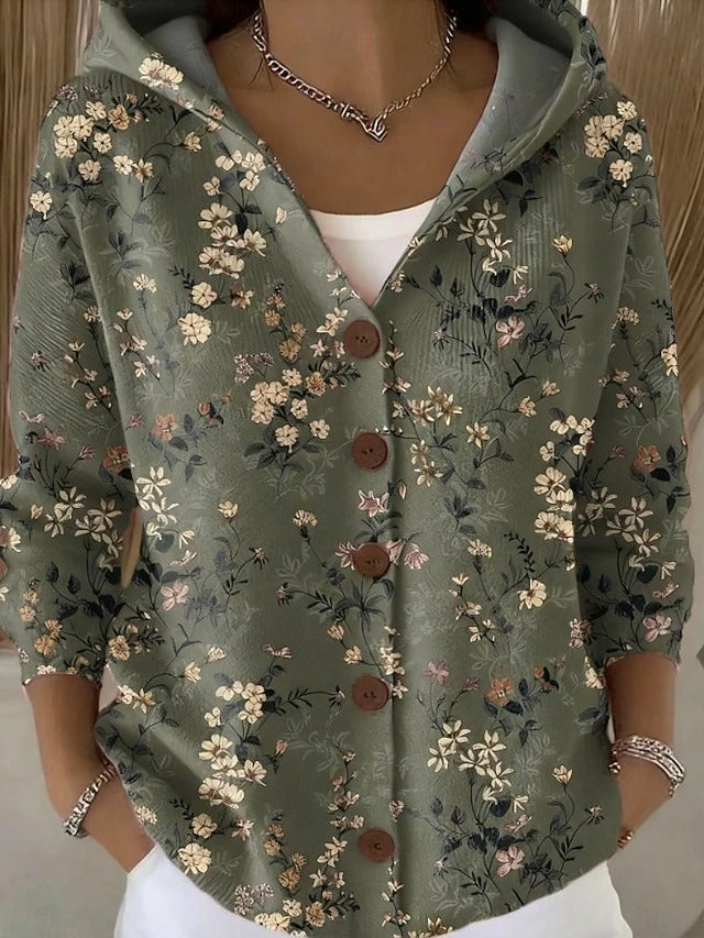 Opale | Camisa con Capucha Estampado Artístico