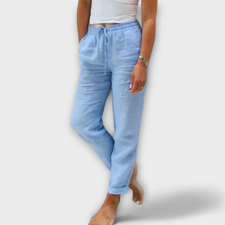 Stacy - Pantalones de lino livianos