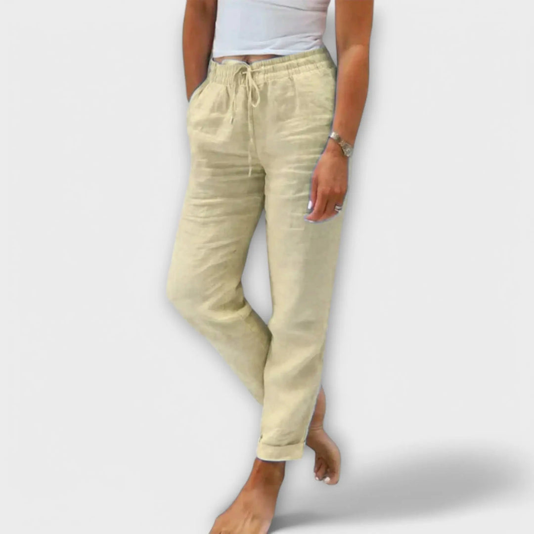Stacy - Pantalones de lino livianos