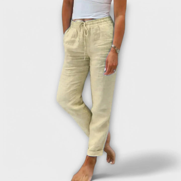 Stacy - Pantalones de lino livianos