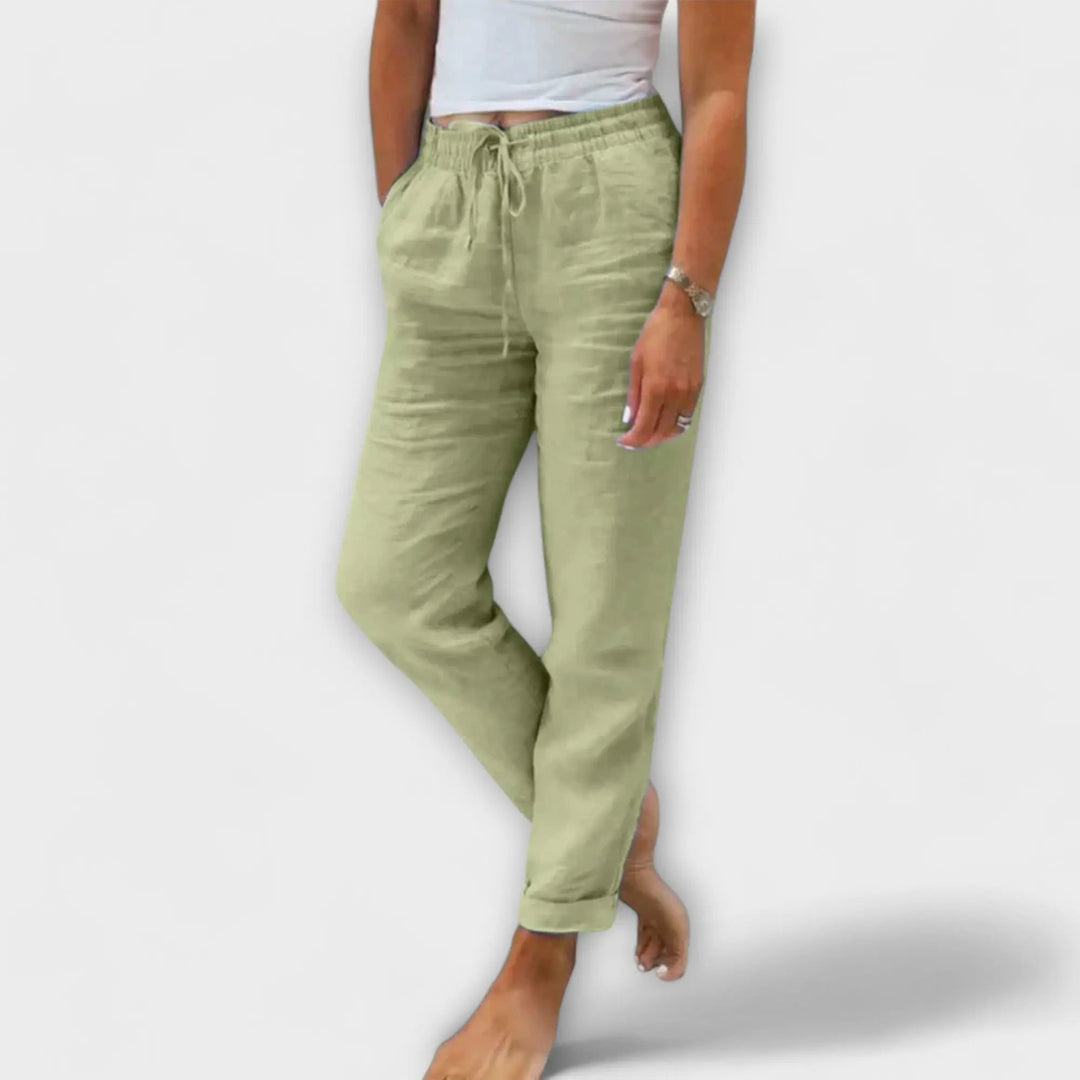 Stacy - Pantalones de lino livianos