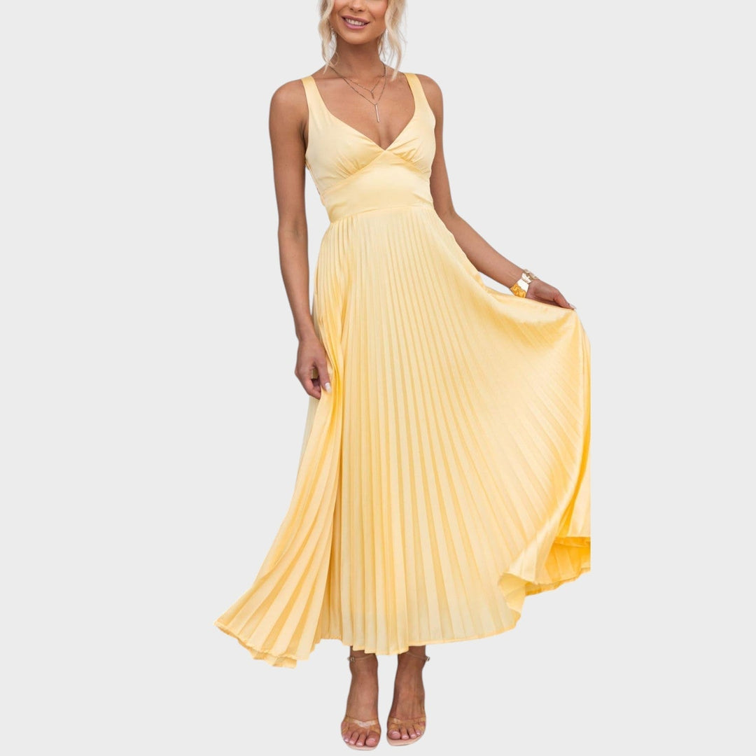 Camila - Vestido maxi amarillo