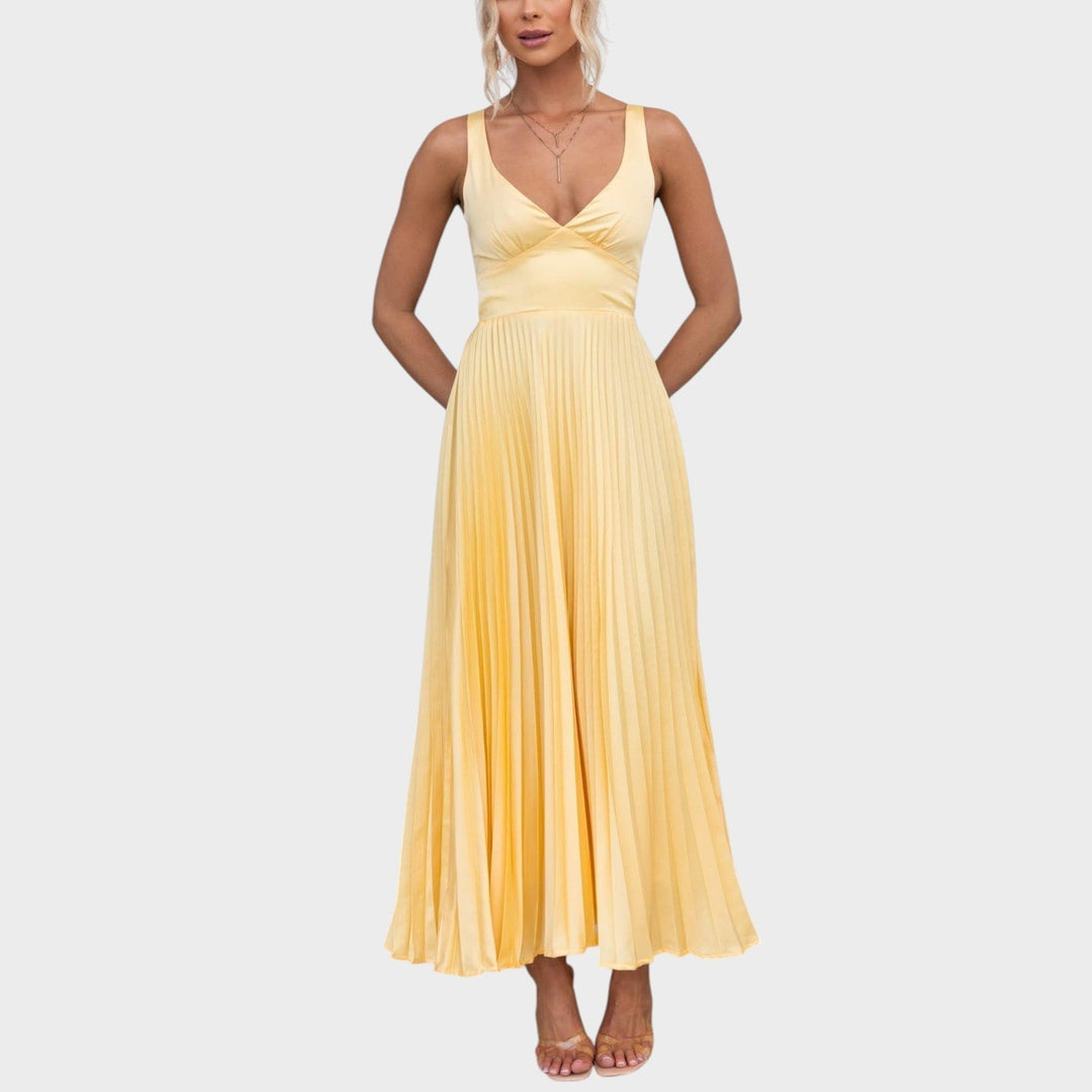 Camila - Vestido maxi amarillo