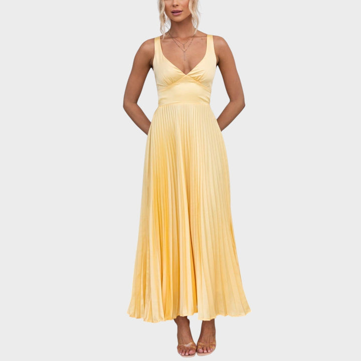 Camila - Vestido maxi amarillo