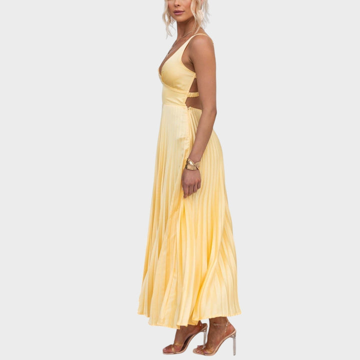 Camila - Vestido maxi amarillo