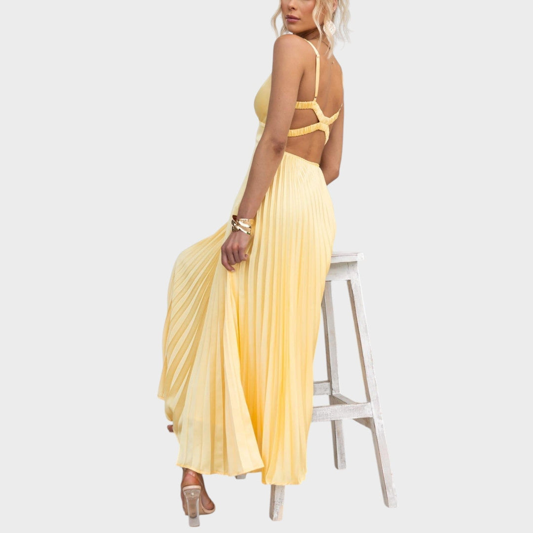Camila - Vestido maxi amarillo