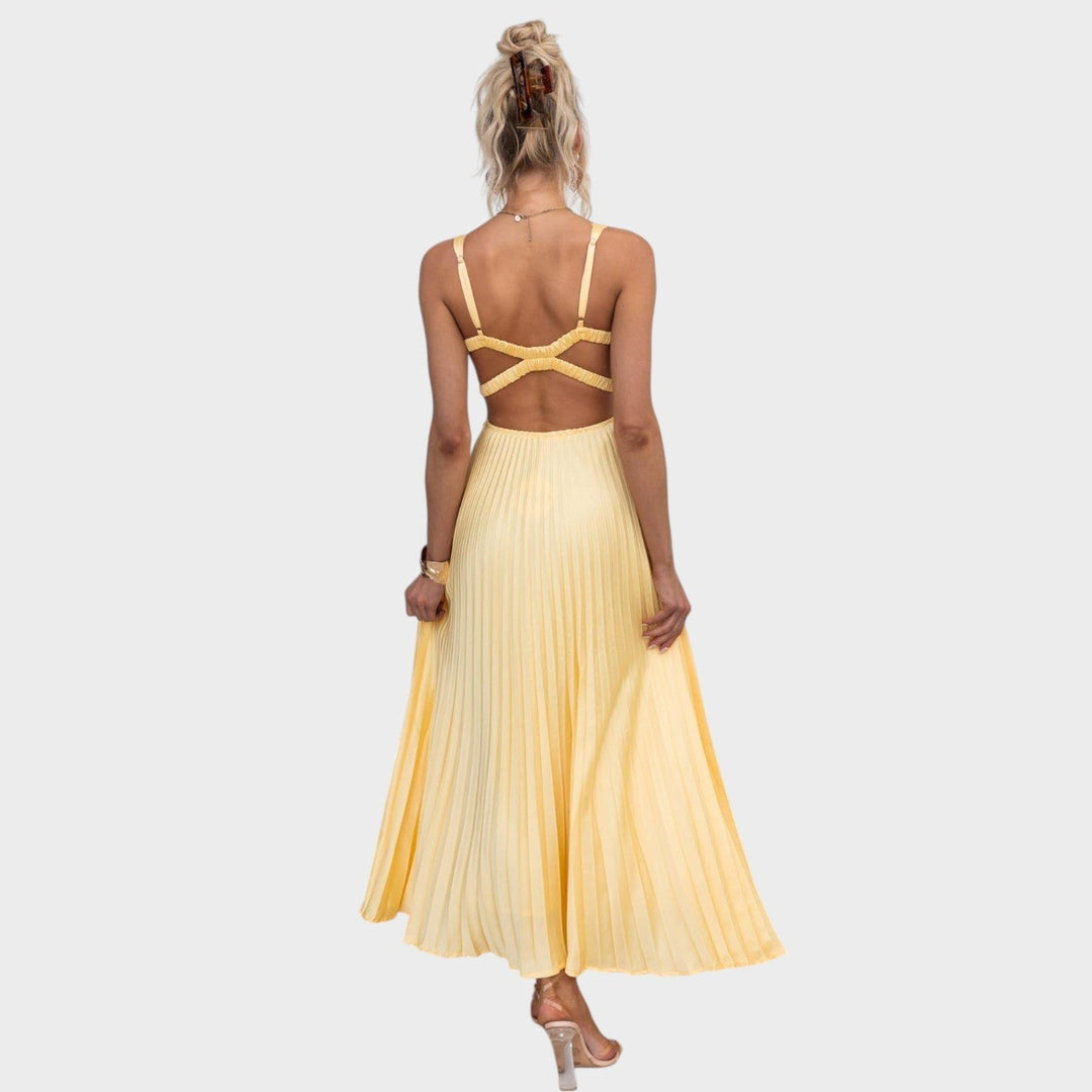 Camila - Vestido maxi amarillo
