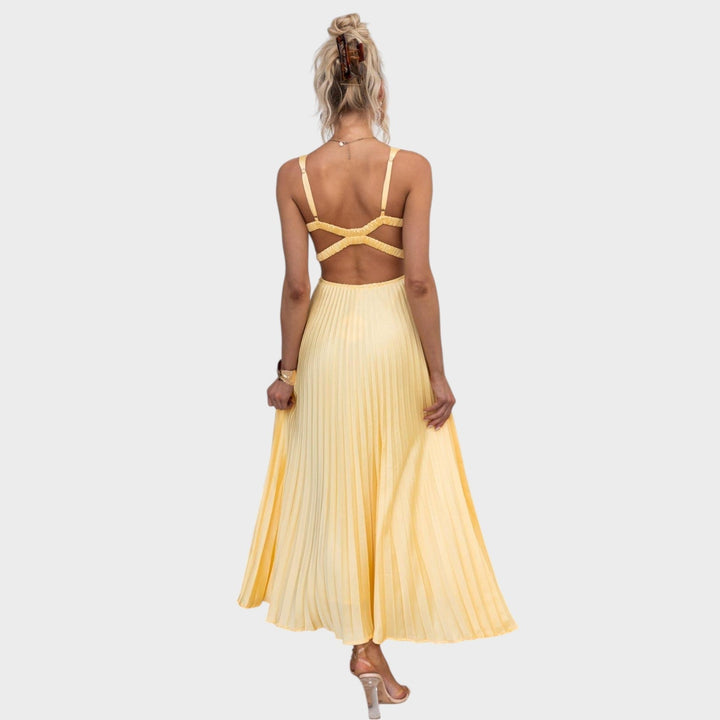 Camila - Vestido maxi amarillo