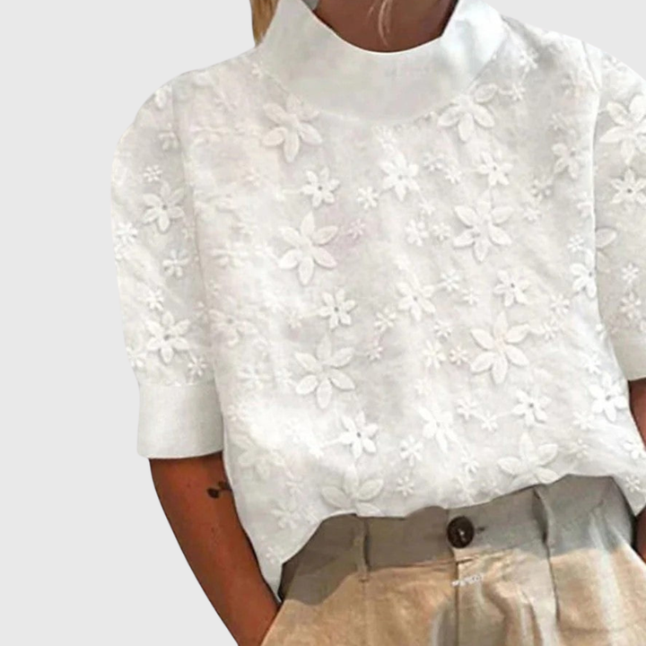 Amélie | Blusa Elegante con Cuello Alto