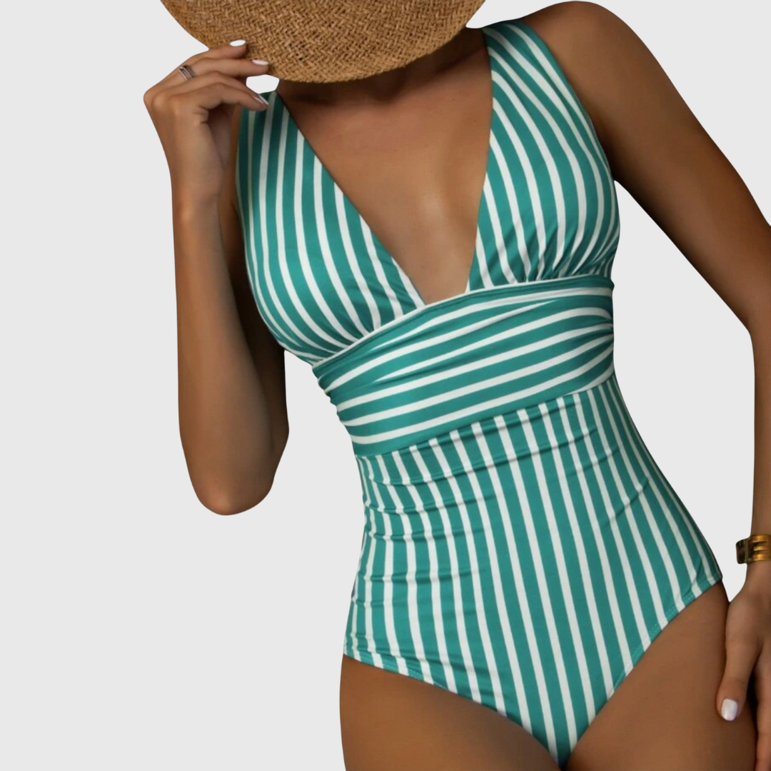 Sidonie | Maillot de bain una pieza a rayas con soporte