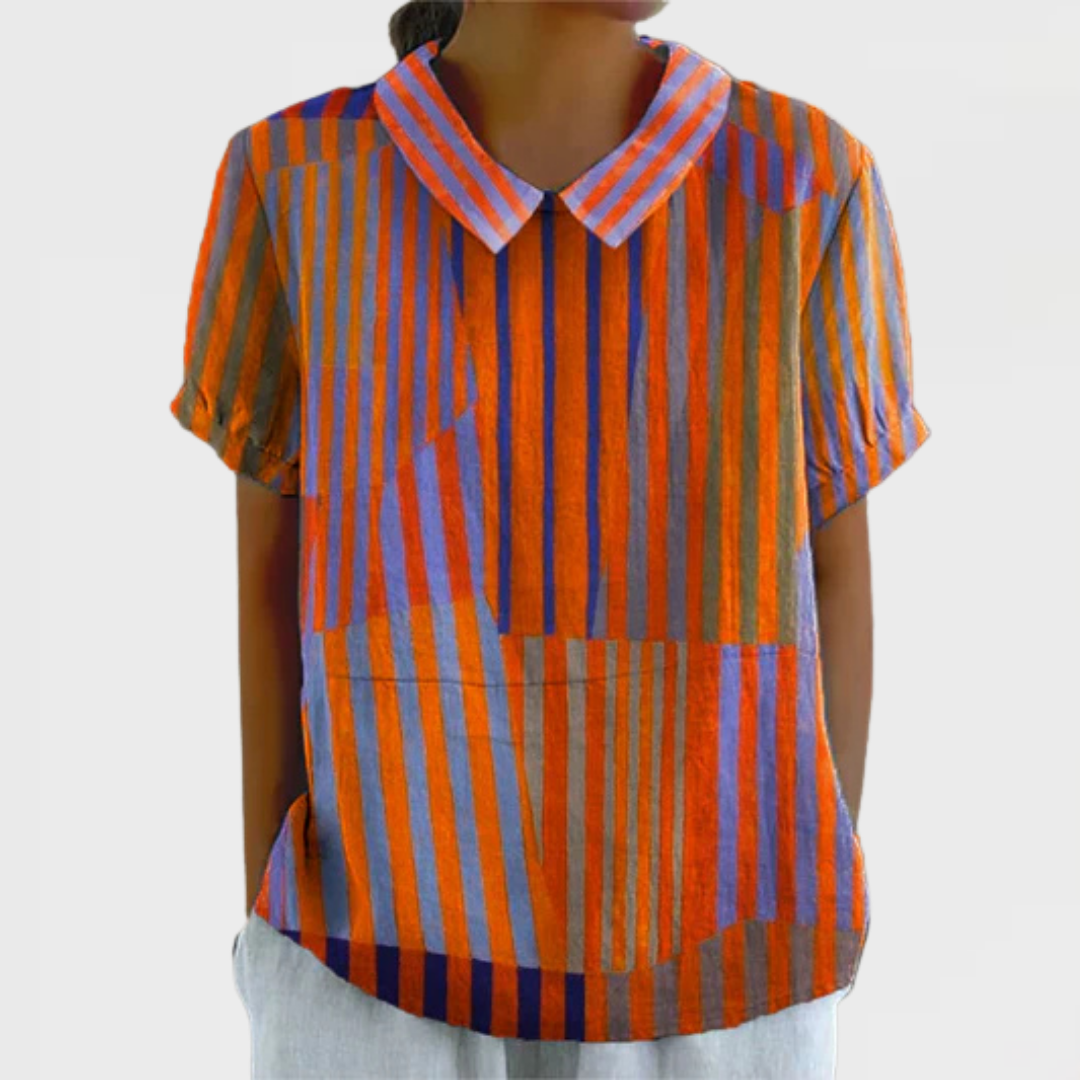 Panna | Camisa a Rayas Geométrica