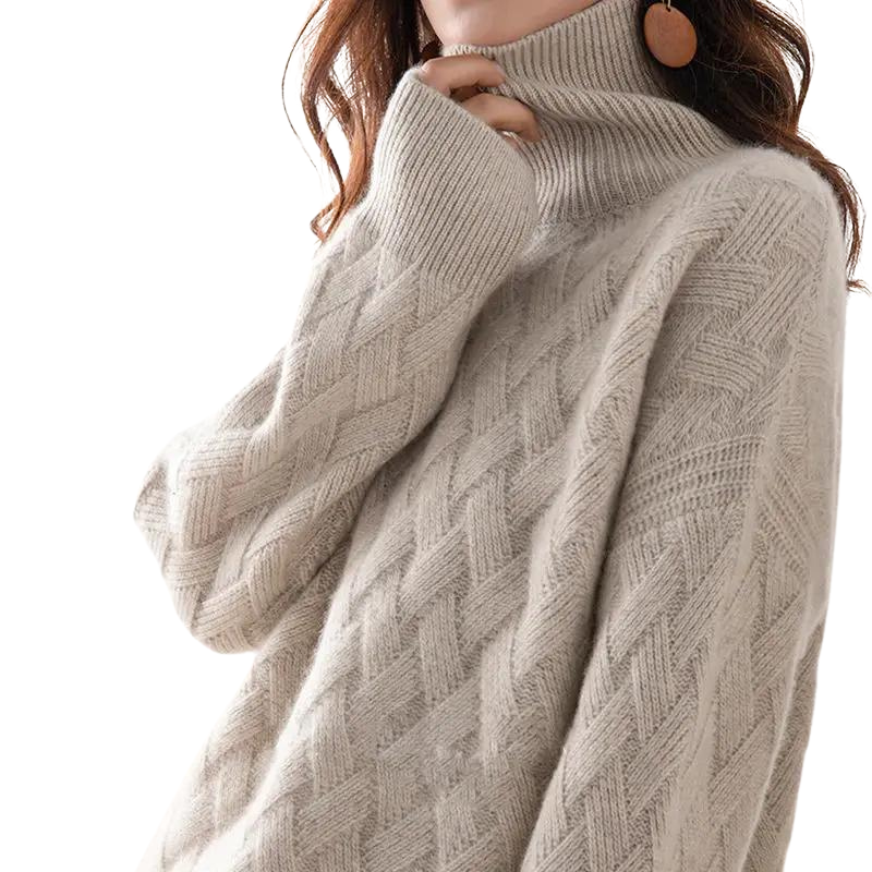 Adelaida | Jersey oversize de cuello alto de punto de ochos