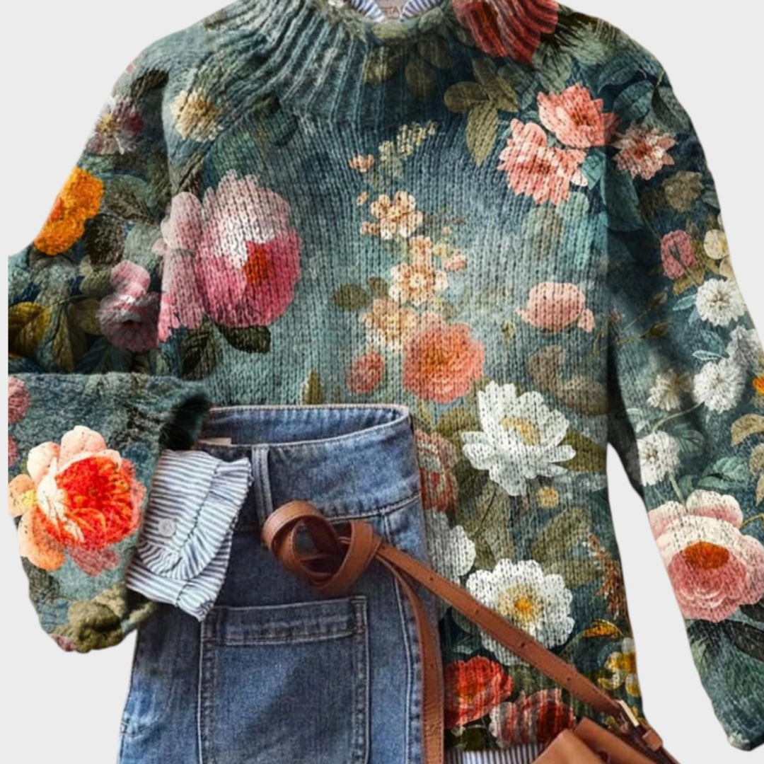 Patrícia – Jersey de punto con diseño artístico