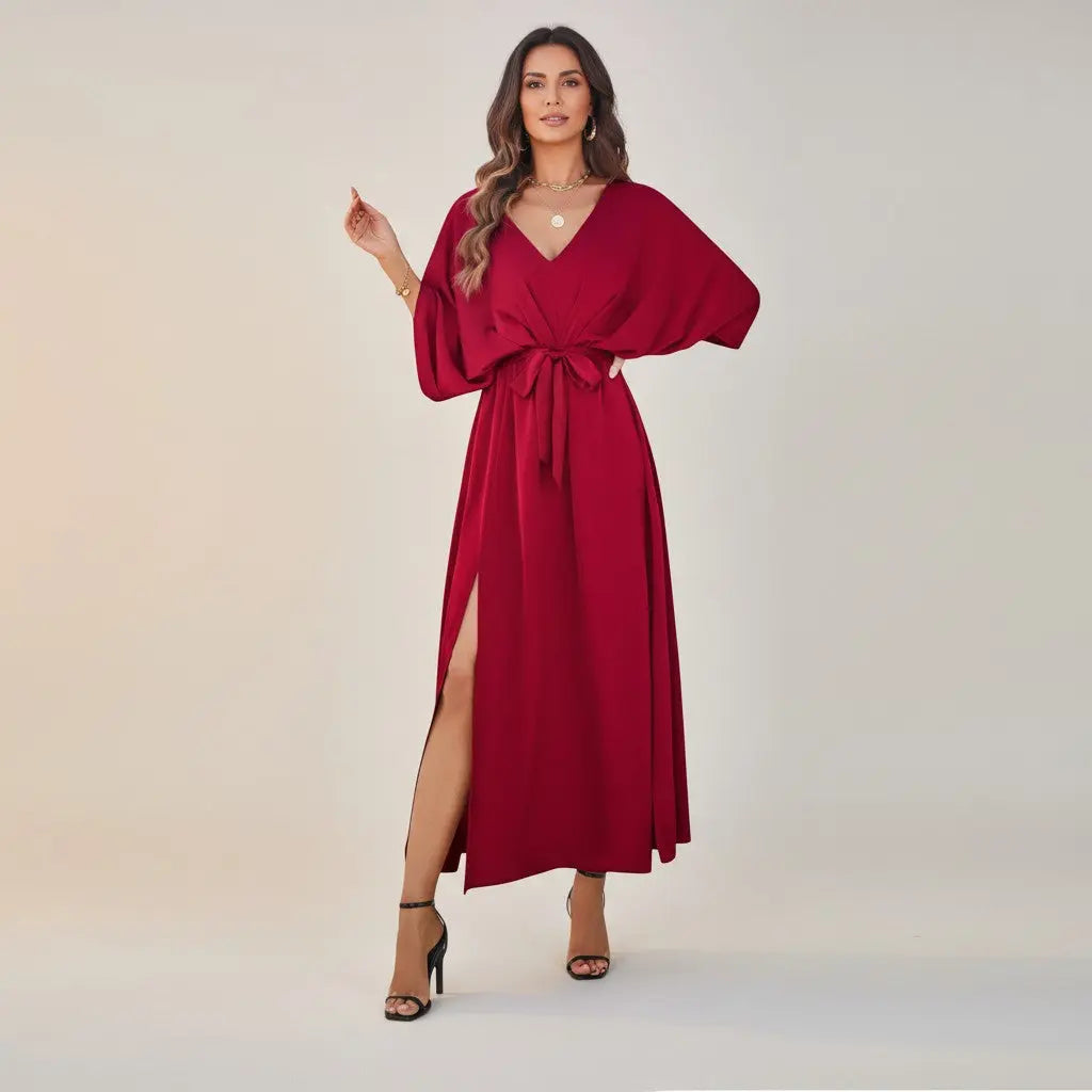 Penélope - Vestido de Noche Largo con Escote en V