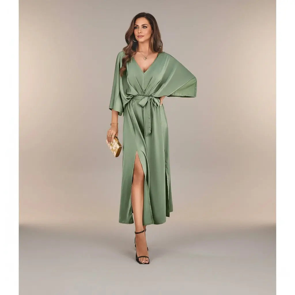 Penélope - Vestido de Noche Largo con Escote en V