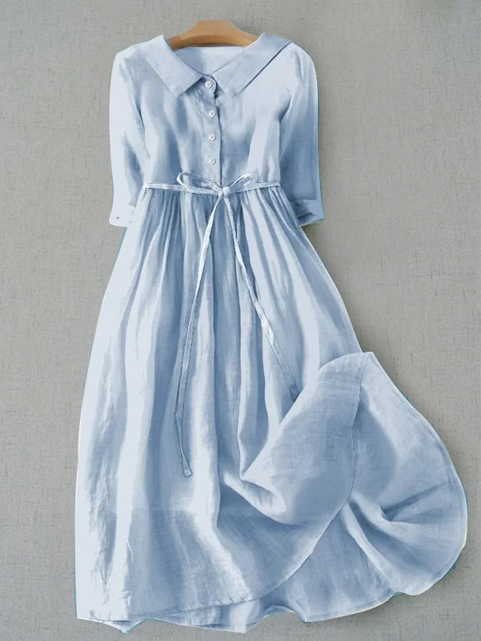 Isabel | Elegante Vestido de Media Manga con Cinta en la Cintura