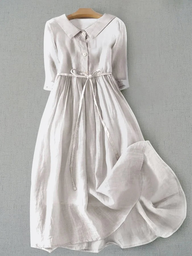 Isabel | Elegante Vestido de Media Manga con Cinta en la Cintura