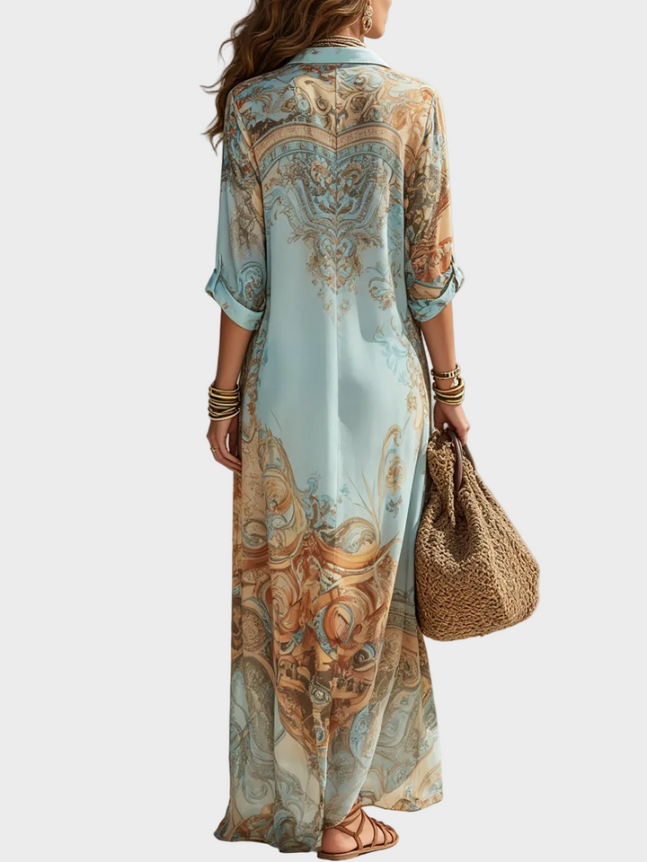 Loisa - Vestido Maxi Mediterráneo Mujer