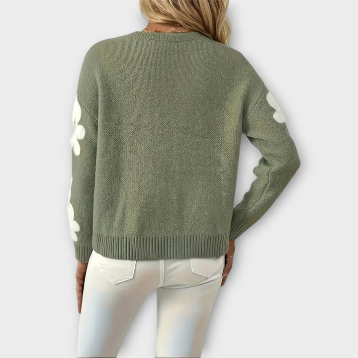 Silke – Jersey de punto suave con estampado floral