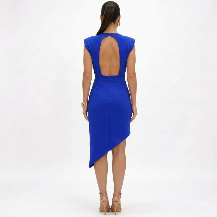 Maja - Vestido Asimétrico con Hombros Estructurados Mujer