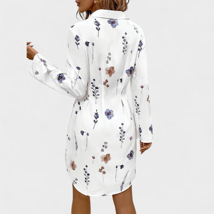 Noémia - Vestido camisero floral elegante