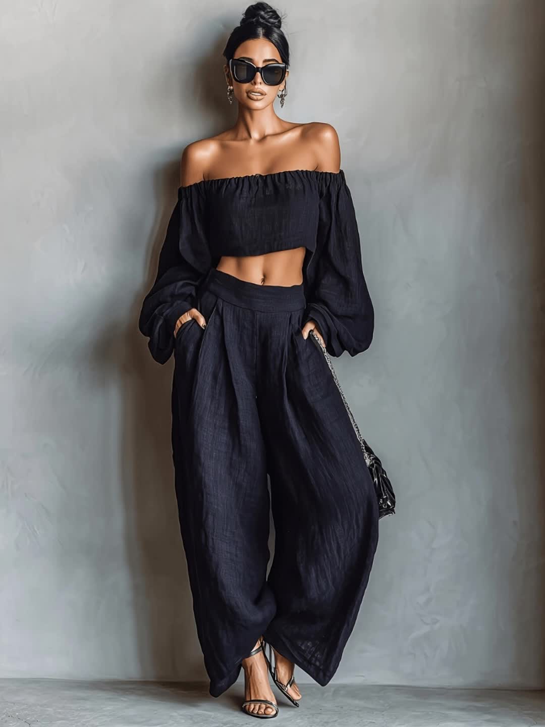 Tiana | Conjunto Sin Mangas – Elegante, Con Pantalones Anchos