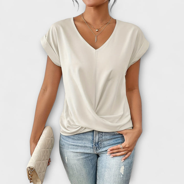 Claire | Top elegante con cuello en V