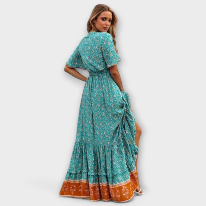 Madalena - Vestido boho maxi
