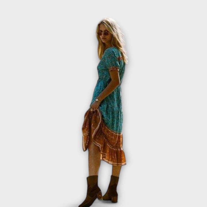 Alexandra - Vestido midi boho