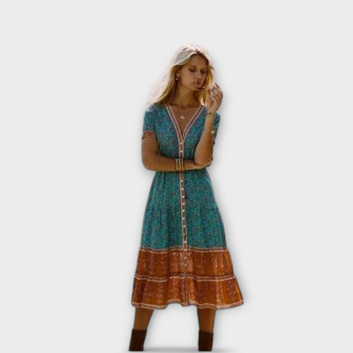 Alexandra - Vestido midi boho