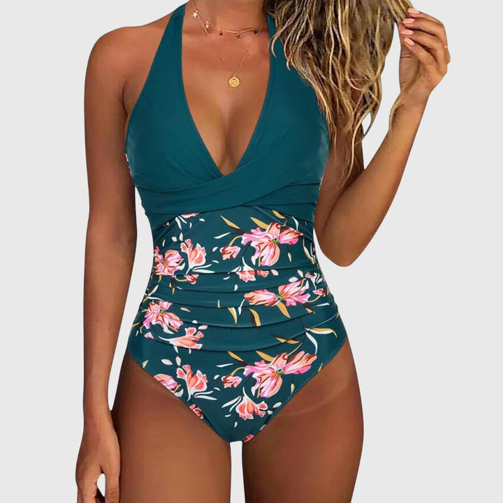 Émilie | Traje de baño de una pieza elegante con escote en V