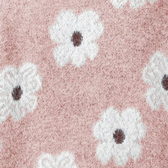 Violeta | Jersey floral de punto con cuello con cremallera