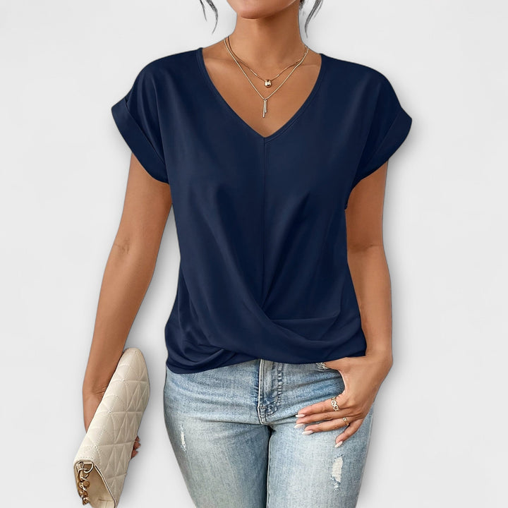 Claire | Top elegante con cuello en V