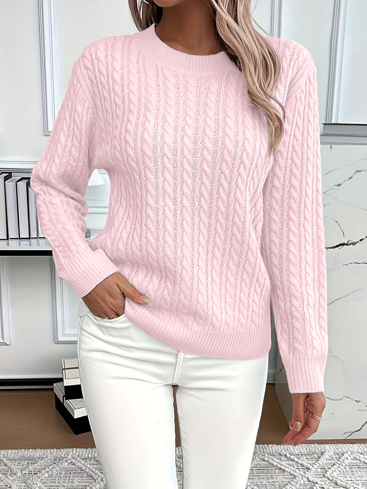 Evelyn - Jersey elegante de punto trenzado