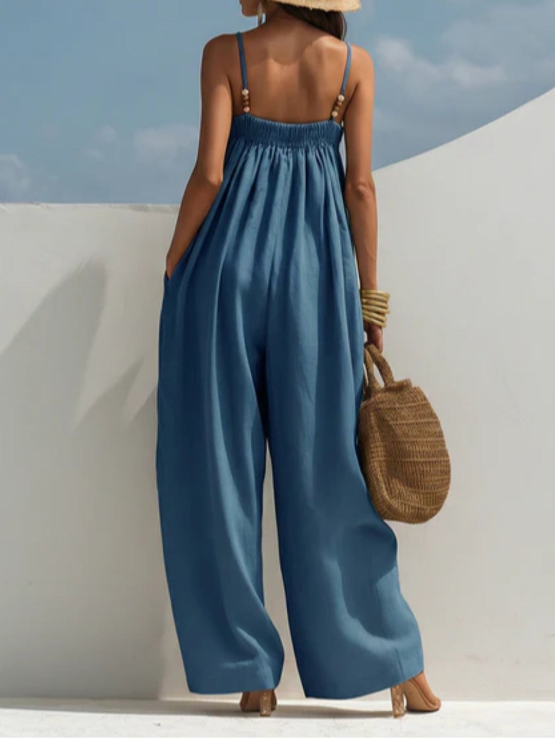 Magali - Mono de Denim con Piernas Anchas | Comodidad y Estilo