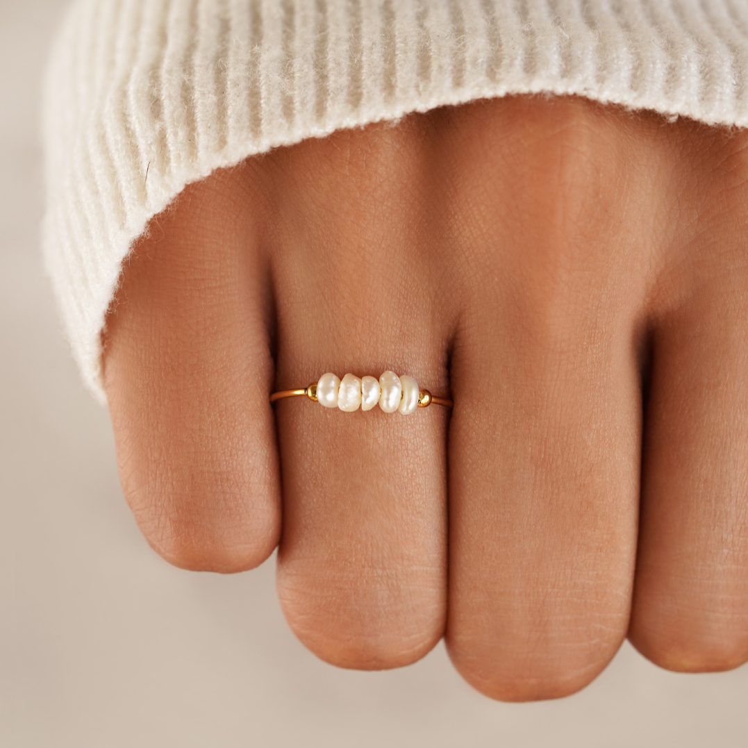 Silva - Anillo de perlas de agua dulce
