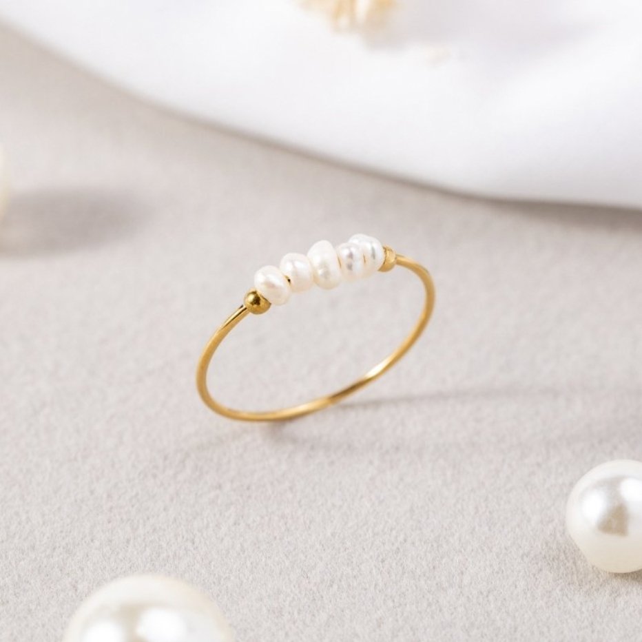 Silva - Anillo de perlas de agua dulce