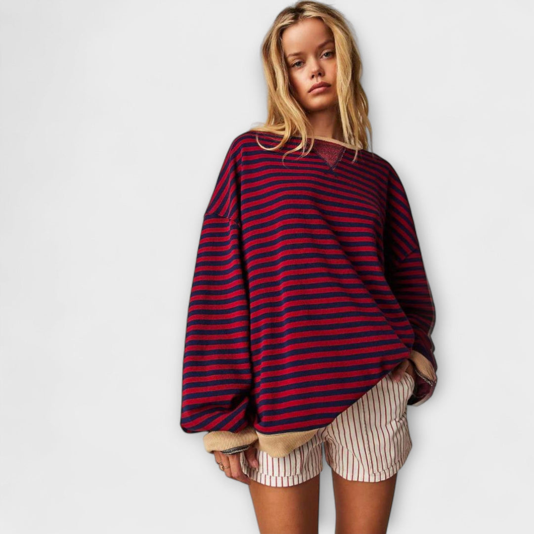 Mary - Pull oversized a rayas lilas